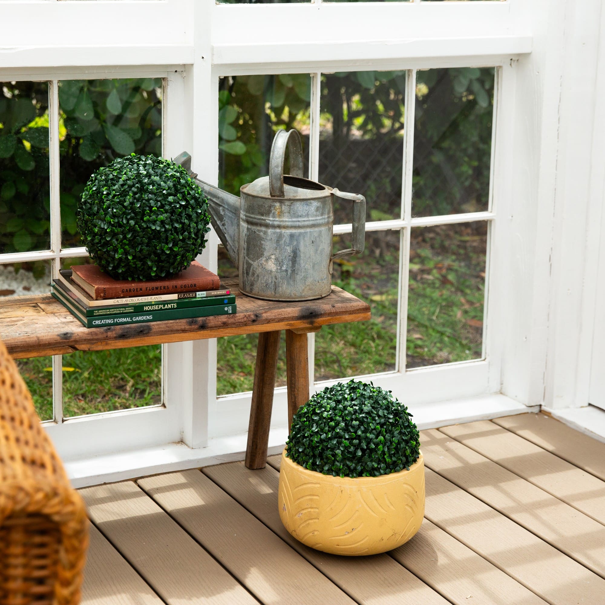 8in. UV Resistant Artificial Boxwood Ball (Indoor/Outdoor) - Set of 4